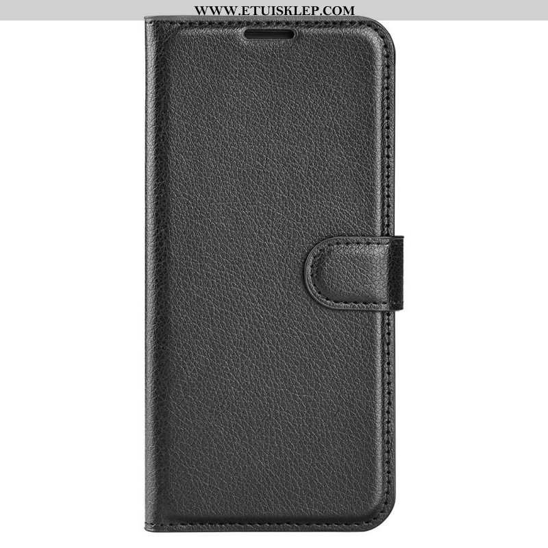 Etui Folio do Xiaomi Redmi Note 12 5G Klasyczny Efekt Skóry Liczi